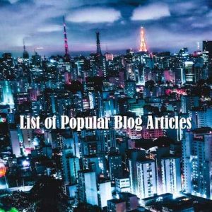 List of Popular Blog Articles