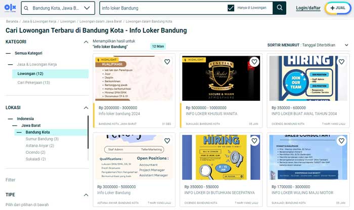 info loker bandung